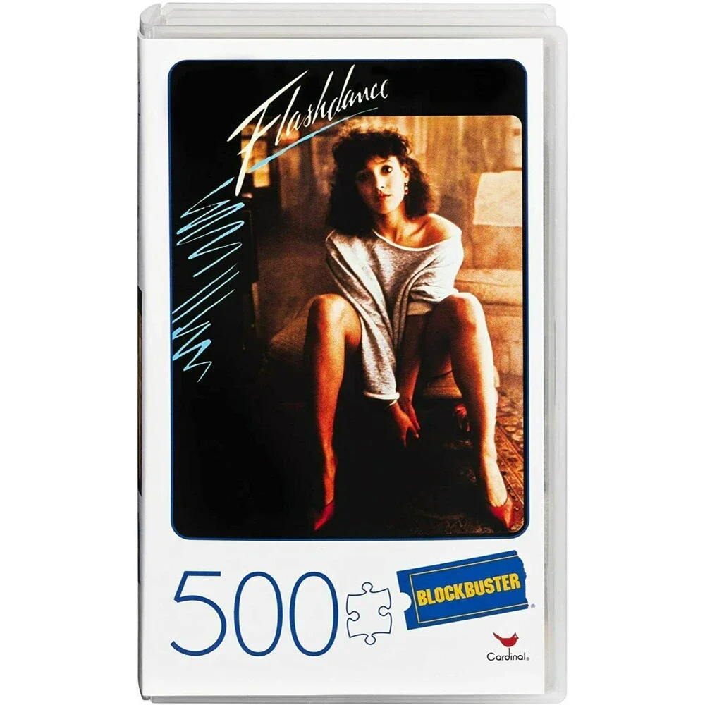 Flashdance 500-Piece Puzzles in Plastic Retro Blockbuster VHS Video Case 18